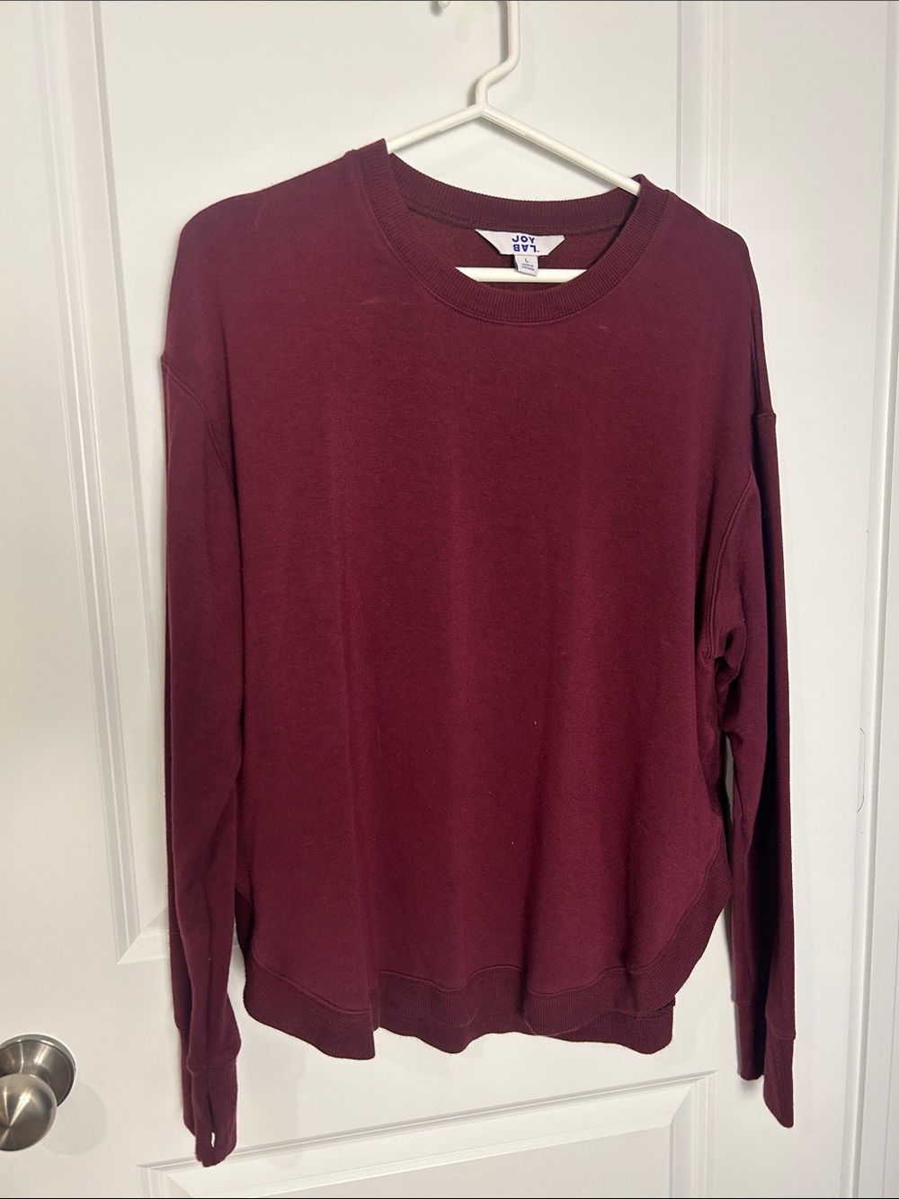 JoyLab Women's Crewneck Sweatshirt in Burgundy